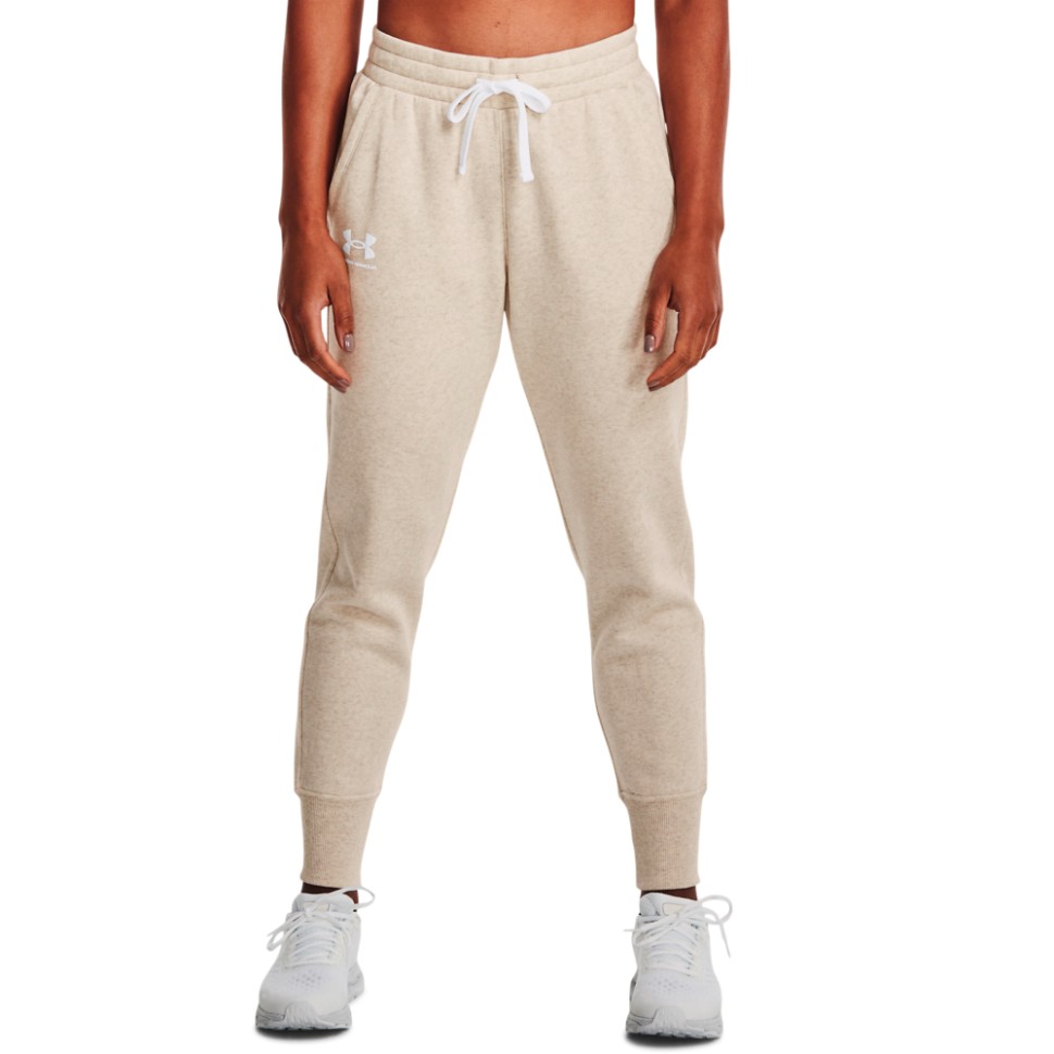 Штани жіночі Under Armour Rival Fleece Joggers бежеві 1356416-783 — фото 1