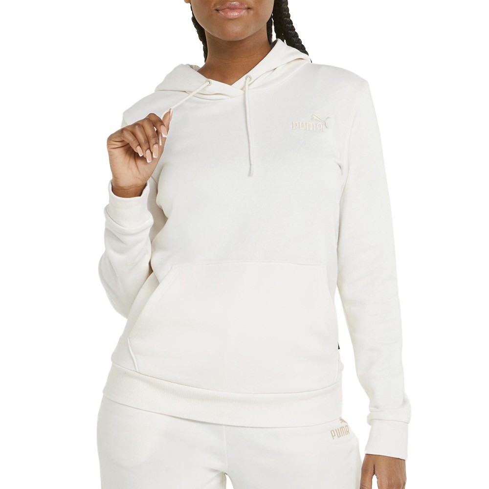 Толстовка женская Puma ESS+ Embroidery Hoodie белая 84833299 изображение 1