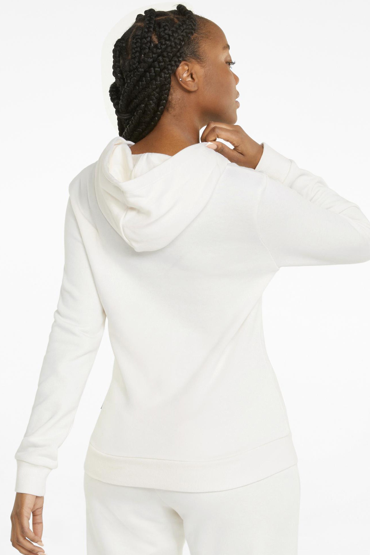 Толстовка женская Puma ESS+ Embroidery Hoodie белая 84833299 изображение 4