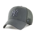 Кепка 47 Brand MLB NEW YORK YANKEES BRANSON серая BRANS17CTP-CCC