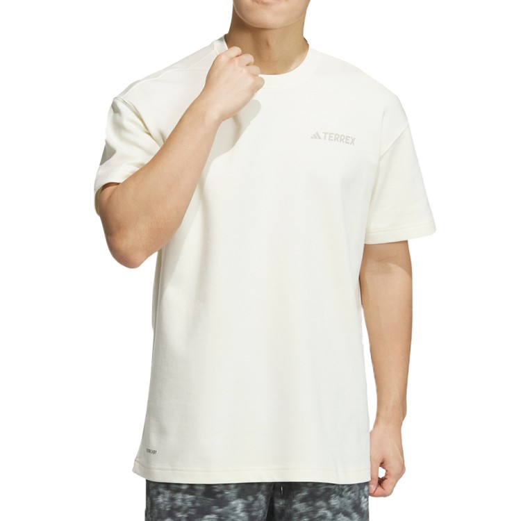 Футболка мужская Adidas NATGEO GFX SS T молочная IS9514 изображение 1