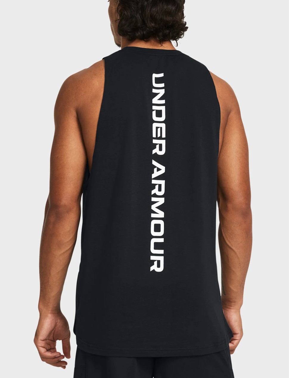 Майка чоловіча Under Armour UA BASELINE COTTON TANK чорна 1361901-005 — фото 3