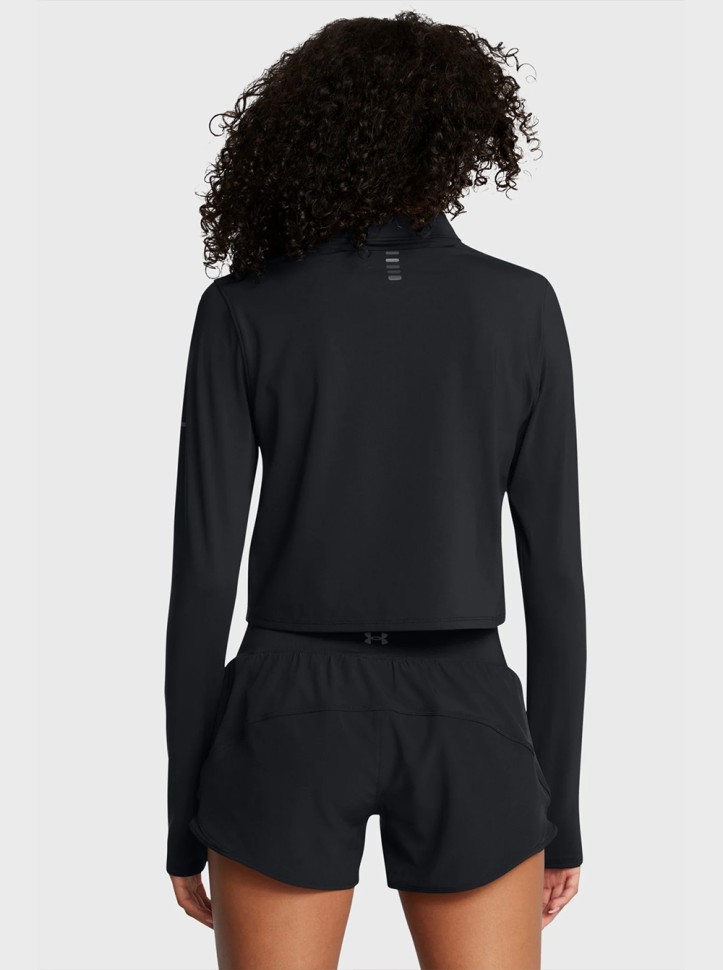 Футболка жіноча Under Armour UA Launch Elite Half Zip чорна 1386338-001 изображение 3
