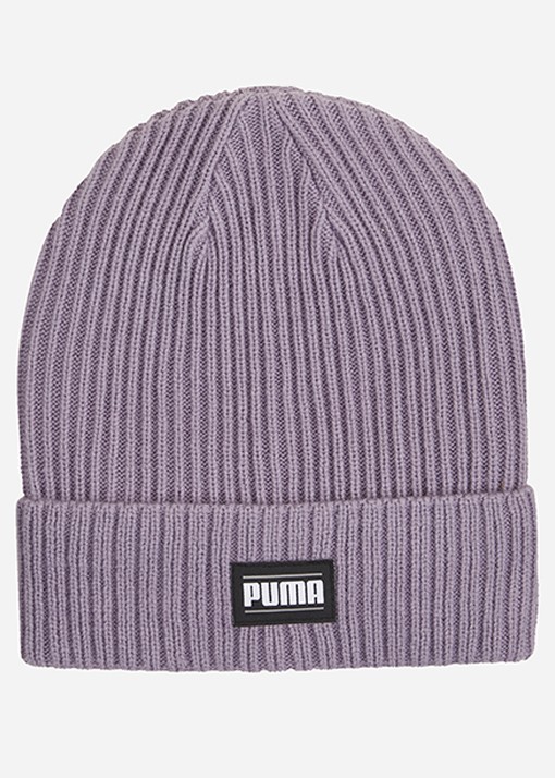 Шапка  Puma Ribbed Classic Cuff Beanie фиолетовая 02403819 изображение 2