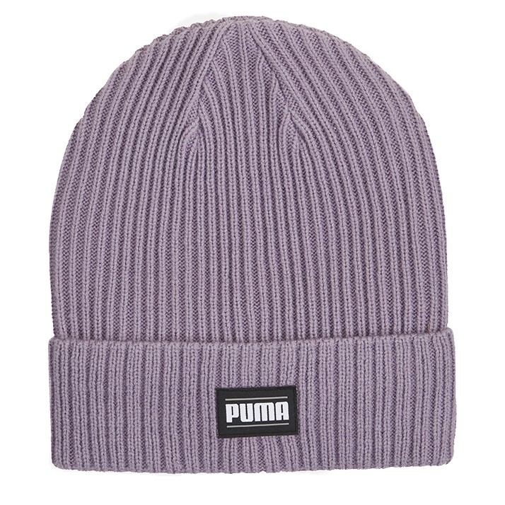 Шапка  Puma Ribbed Classic Cuff Beanie фиолетовая 02403819 изображение 1