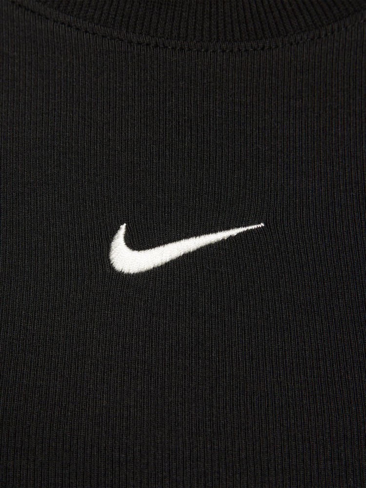 Майка женская Nike W NSW ESSNTL RIB CRP TANK черная FB8279-010 изображение 5
