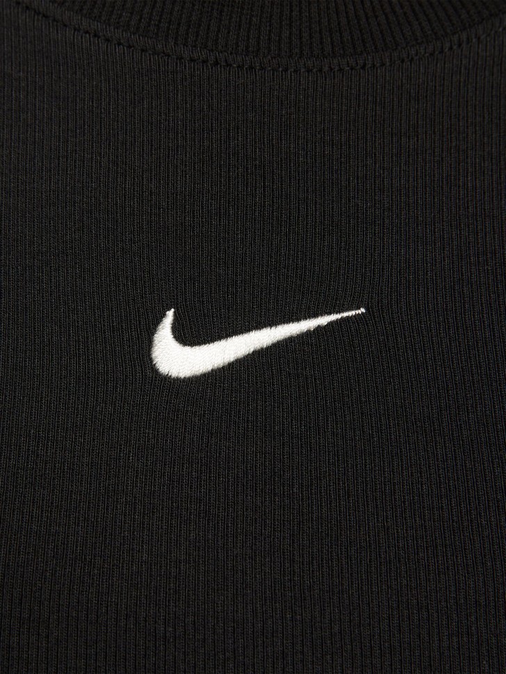 Майка женская Nike W NSW ESSNTL RIB CRP TANK черная FB8279-010 изображение 5