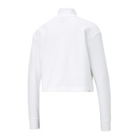 Толстовка женская Puma Rebel Half-Zip Crew белая 58575552 изображение 2