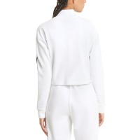 Толстовка женская Puma Rebel Half-Zip Crew белая 58575552 изображение 4