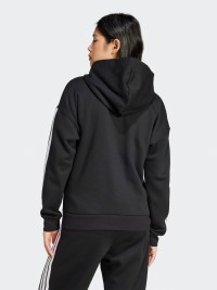 Толстовка женская Adidas W 3S FL FZ HD черная JE1283 изображение 3