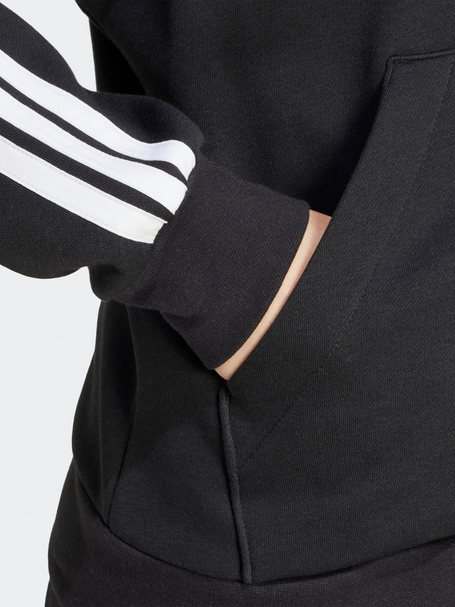 Толстовка женская Adidas W 3S FL FZ HD черная JE1283 изображение 6