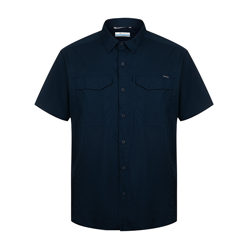Рубашка мужская Columbia Silver Ridge Lite ™ Short Sleeve Shirt темно-синяя 1654311-464 изображение 1