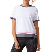 Футболка женская Asics W Color Block Ss Top белая 2032B795-102 изображение 1