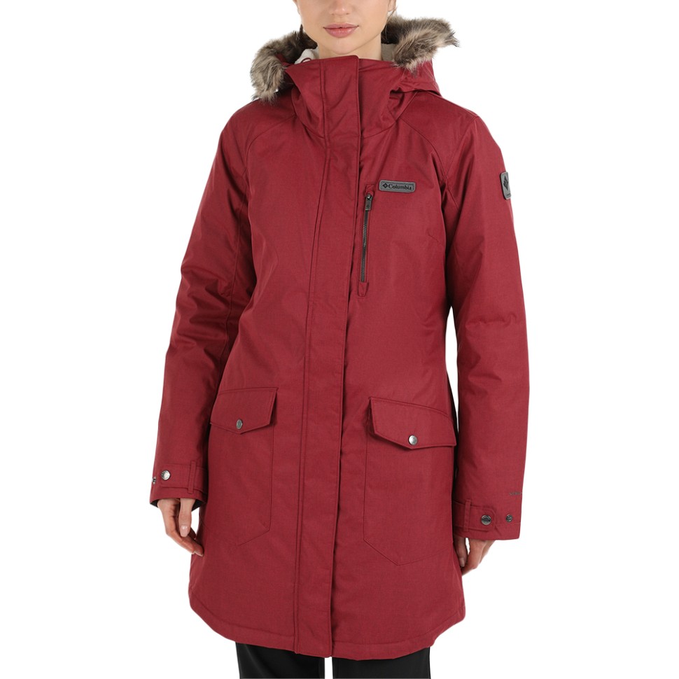 Куртка жіноча Columbia Suttle Mountain Long Insulated Jacket  червона 1799751-619 — фото 1