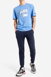 Футболка чоловіча Fila блакитна 113358-S1 изображение 6