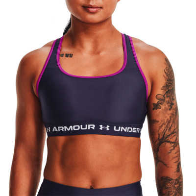 Бра женское Under Armour UA Crossback Mid Bra фиолетовое 1361034-558