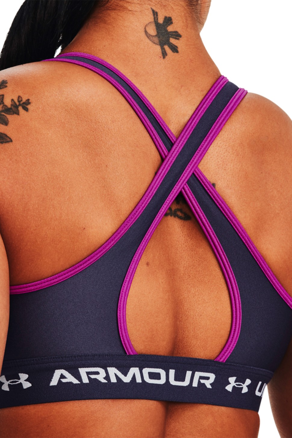 Бра жіноче Under Armour UA Crossback Mid Bra фіолетове 1361034-558 — фото 3