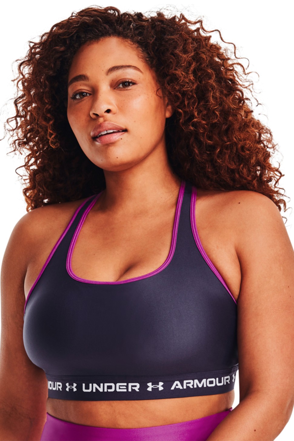 Бра жіноче Under Armour UA Crossback Mid Bra фіолетове 1361034-558 — фото 5