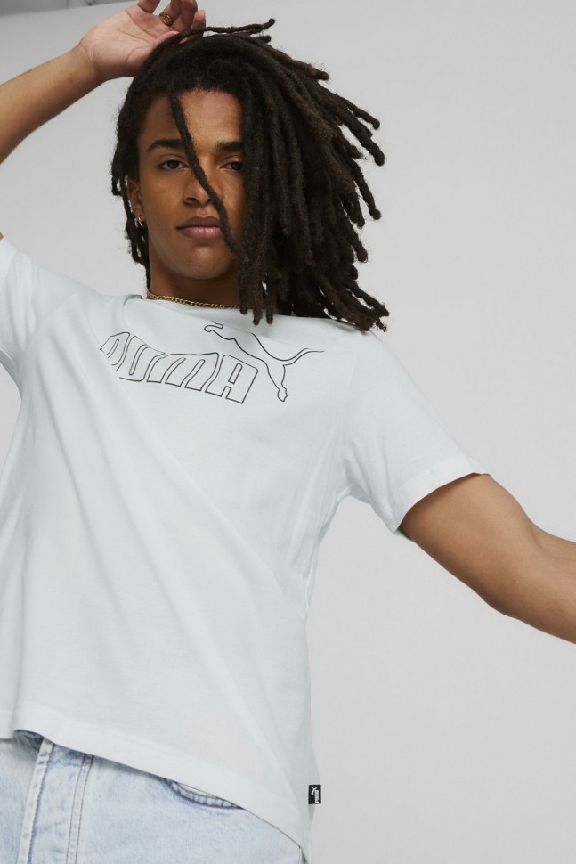 Футболка мужская Puma ESS ELEVATED Tee белая 84988302 изображение 2