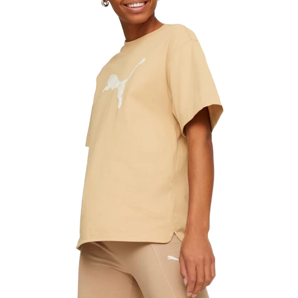 Футболка жіноча Puma HER Tee бежева 67310789 — фото 1
