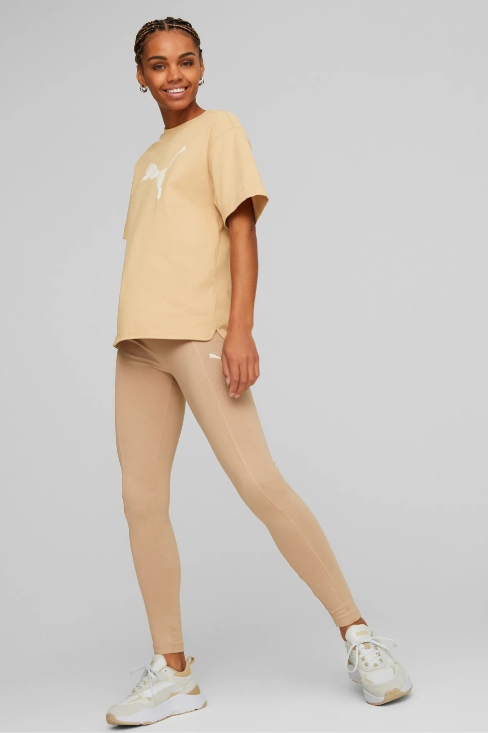Футболка жіноча Puma HER Tee бежева 67310789 — фото 3