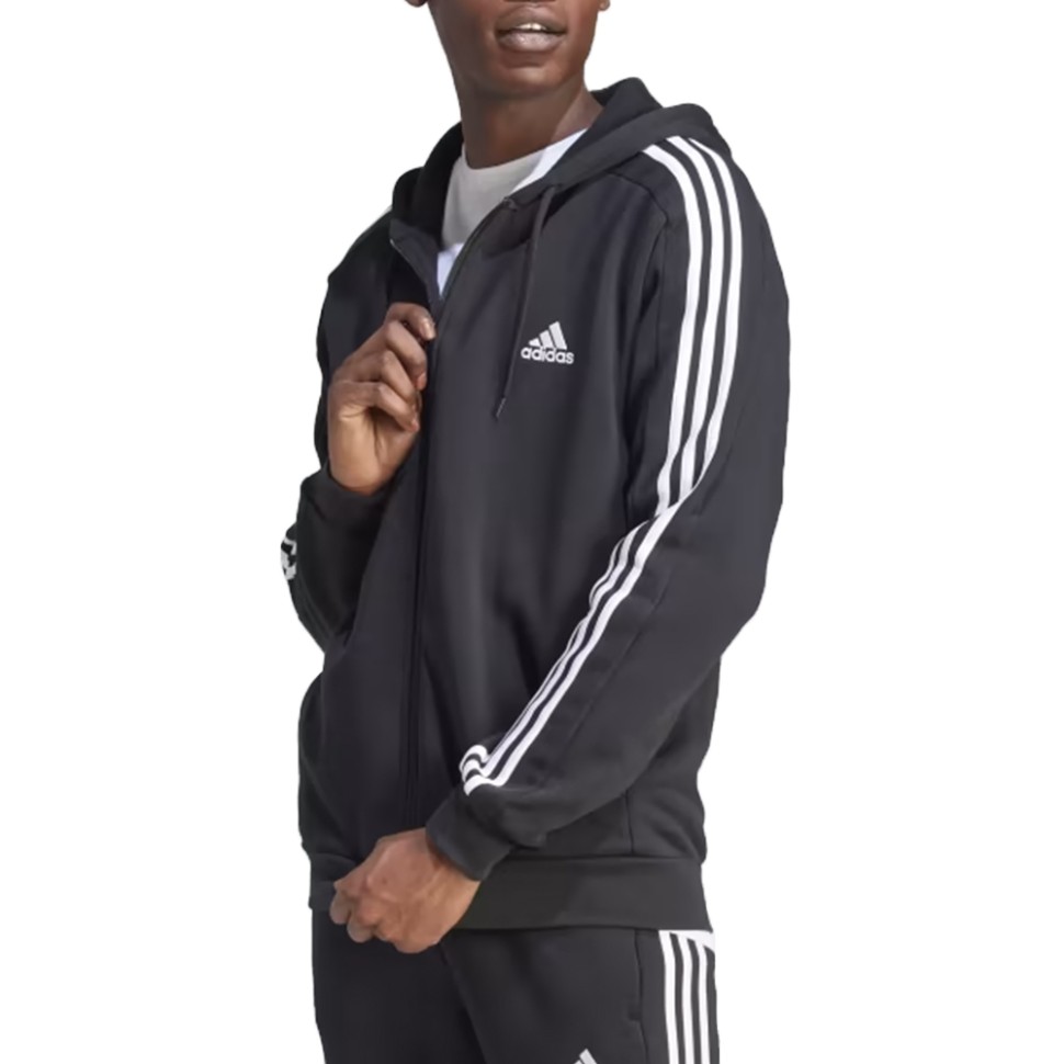 Толстовка чоловіча Adidas M 3S FL FZ HD чорна IB4029 изображение 1
