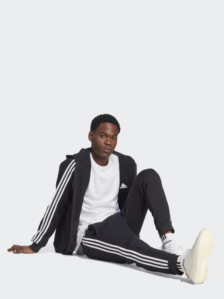 Толстовка чоловіча Adidas M 3S FL FZ HD чорна IB4029 изображение 4