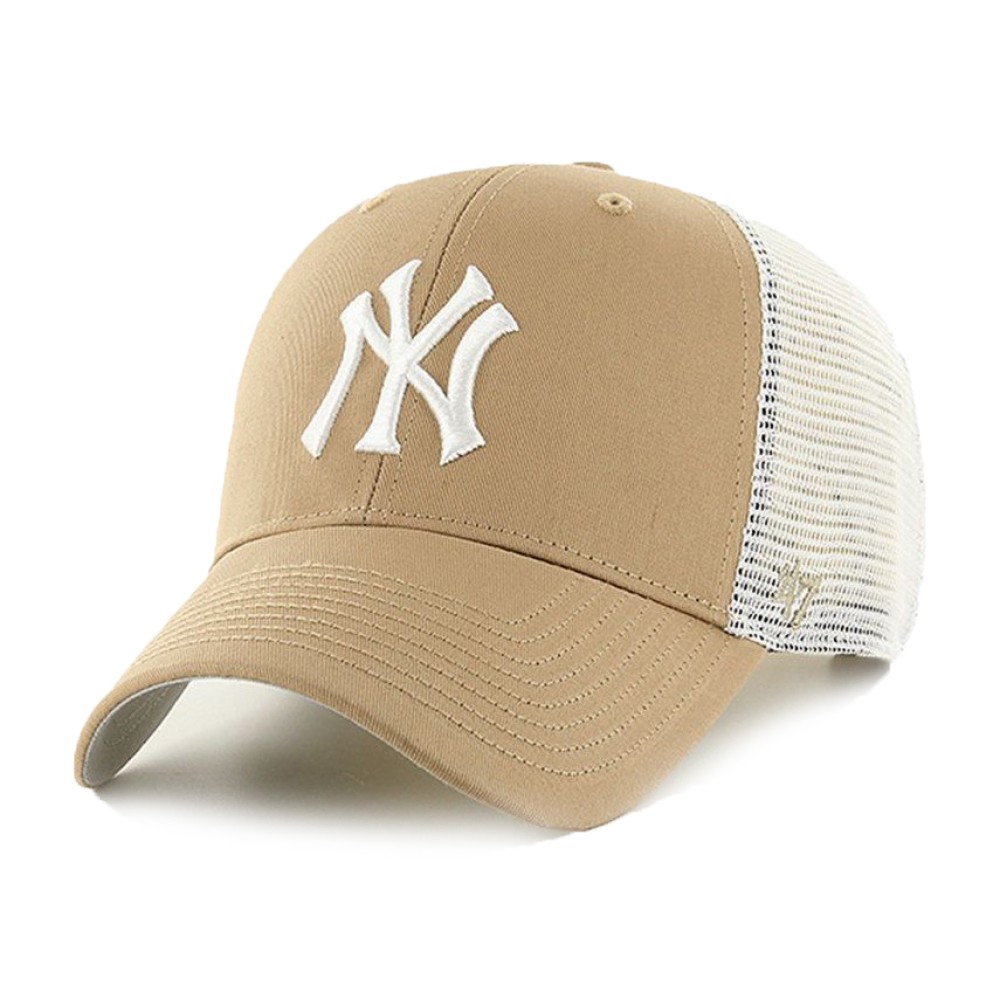 Кепка 47 Brand MLB NEW YORK YANKEES BRANSON бежевая BRANS17CTP-KHC