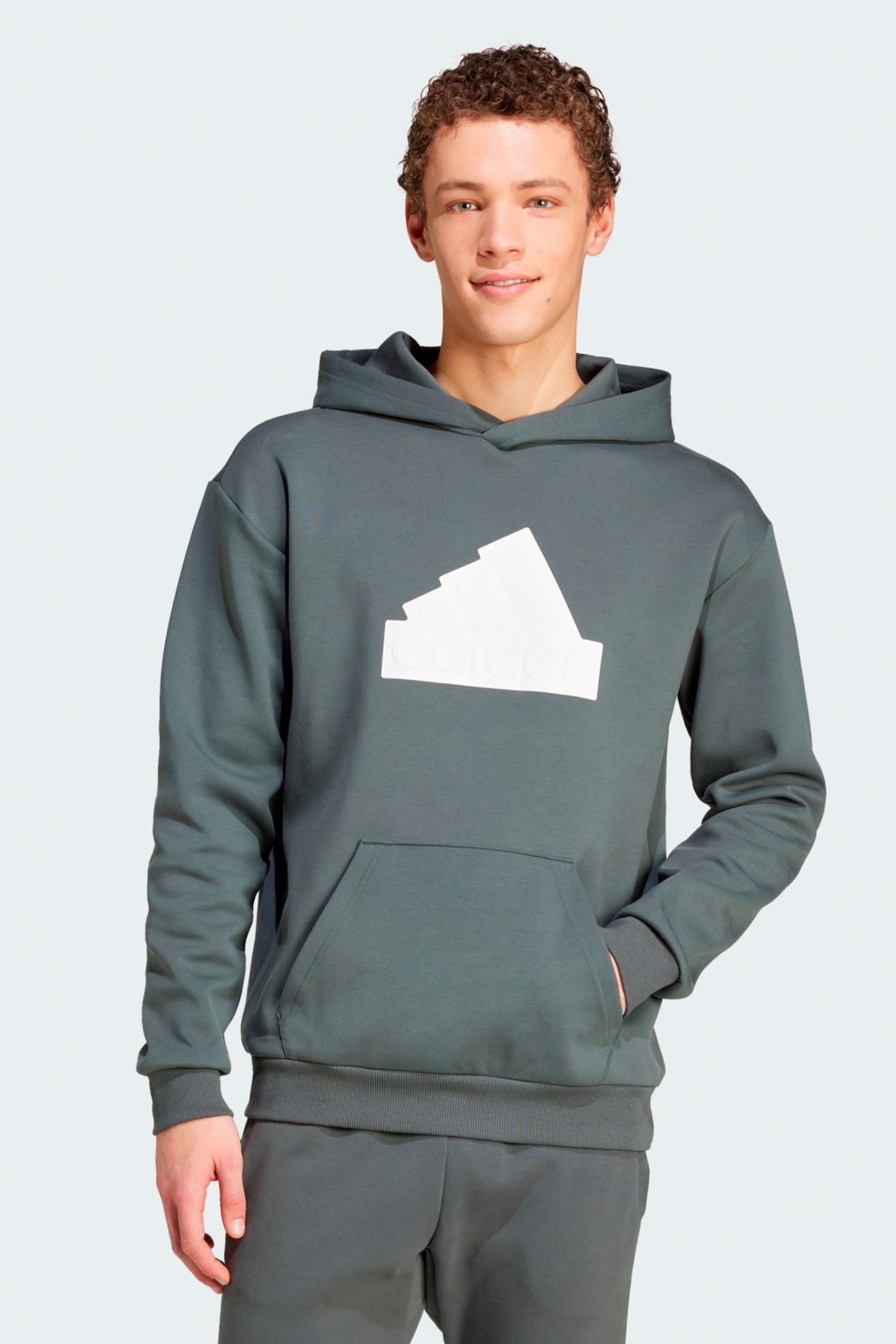 Толстовка чоловіча Adidas M FI BOS HD графiтова IN3324 изображение 2