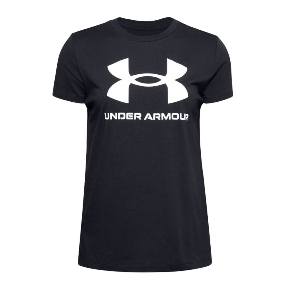 Футболка жіноча Under Armour UA W SPORTSTYLE LOGO SS чорна 1356305-001 изображение 1