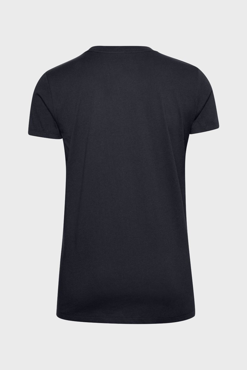 Футболка жіноча Under Armour UA W SPORTSTYLE LOGO SS чорна 1356305-001 — фото 3