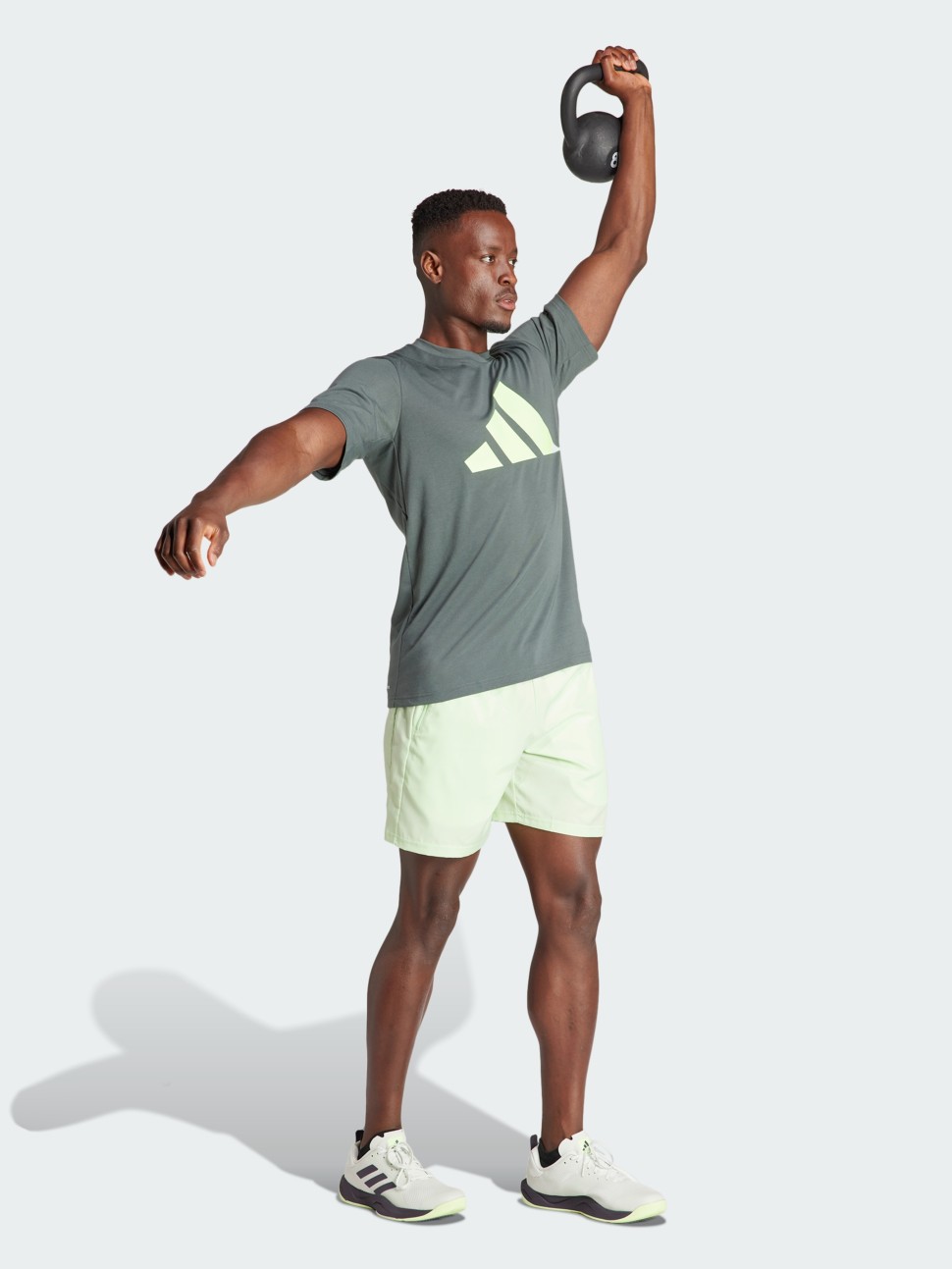 Футболка чоловіча Adidas TR-ES FR LOGO T сіра IT5415 — фото 4