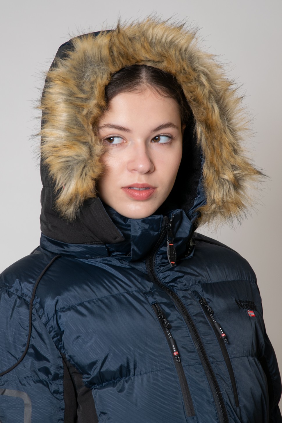 Куртка жіноча Geographical Norway синя WQ622F-450 — фото 3