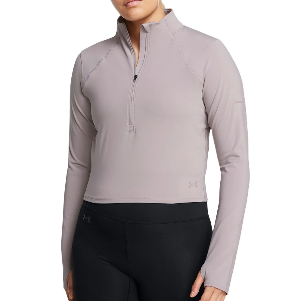 Футболка женская Under Armour UA Launch Elite Half Zip серая 1386338-015