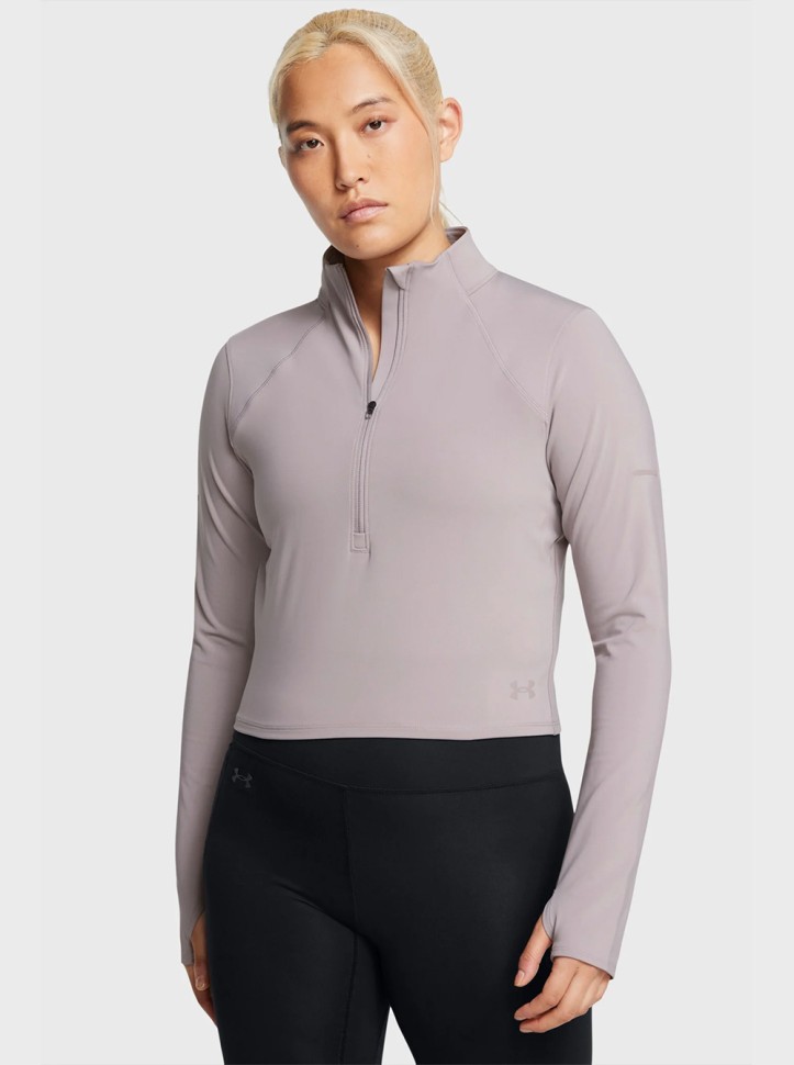 Футболка жіноча Under Armour UA Launch Elite Half Zip сіра 1386338-015 изображение 2