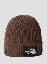 Шапка унисекс The North Face Logo Box Cuffed коричневая NF0A3FJX1OI1 изображение 2