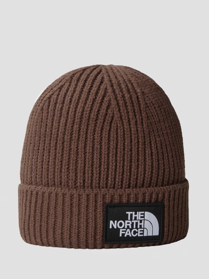 Шапка унисекс The North Face Logo Box Cuffed коричневая NF0A3FJX1OI1 изображение 2