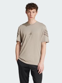 Футболка мужская Adidas M FI 3S REG T бежевая JI8783 изображение 2