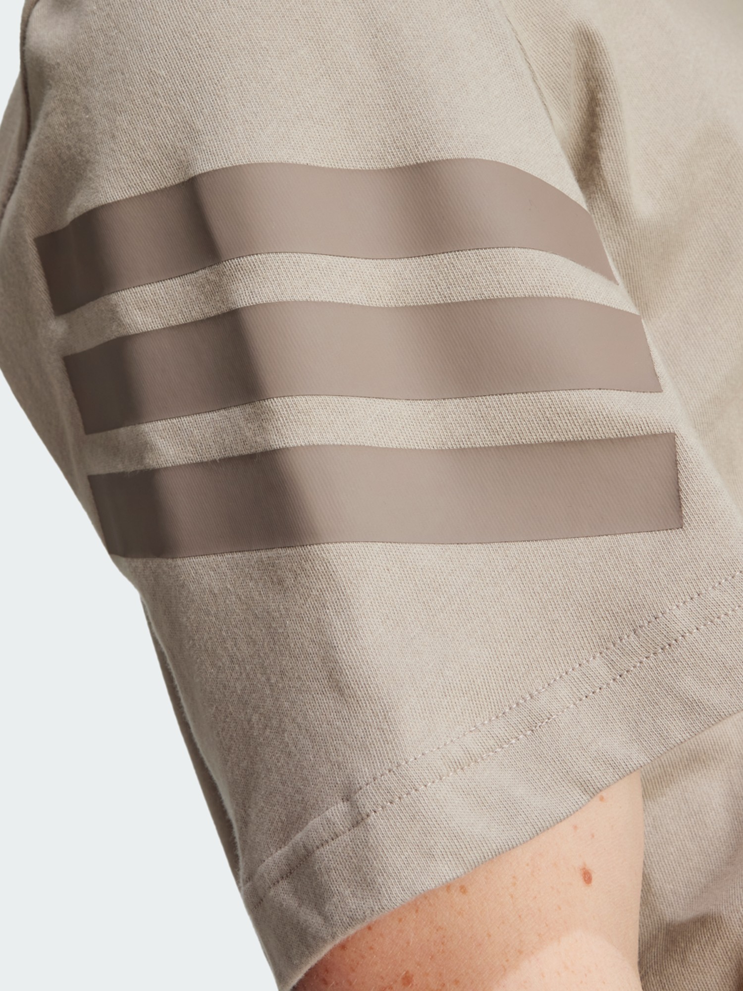 Футболка мужская Adidas M FI 3S REG T бежевая JI8783 изображение 6