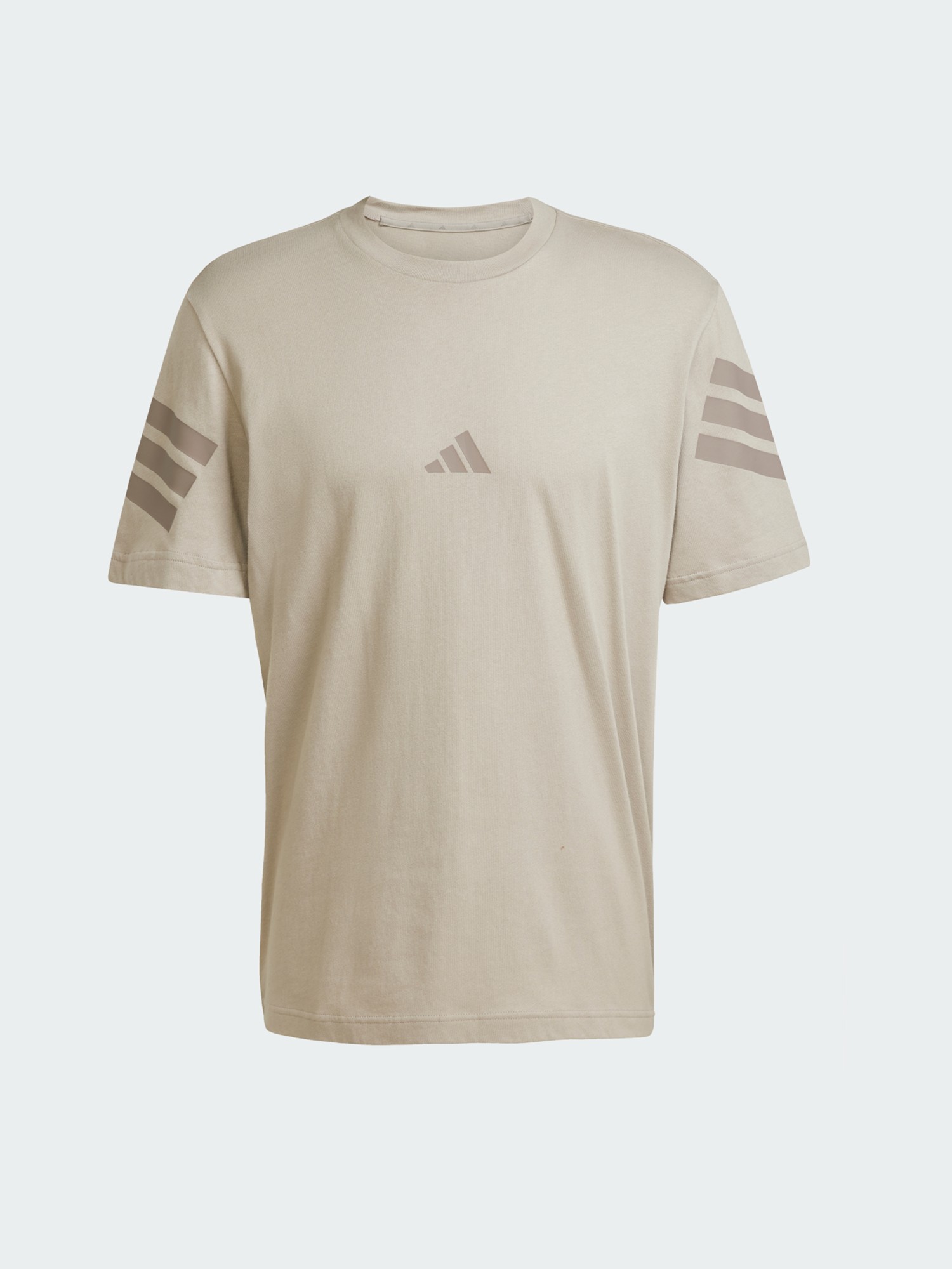 Футболка мужская Adidas M FI 3S REG T бежевая JI8783 изображение 7