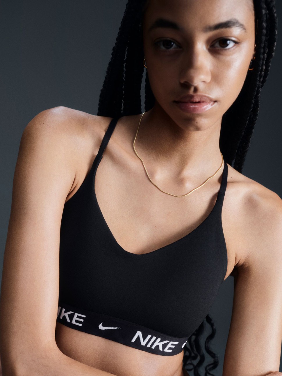 Бра жіночий Nike W NK DF INDY LGT SPT BRA чорний FD1062-011 — фото 4