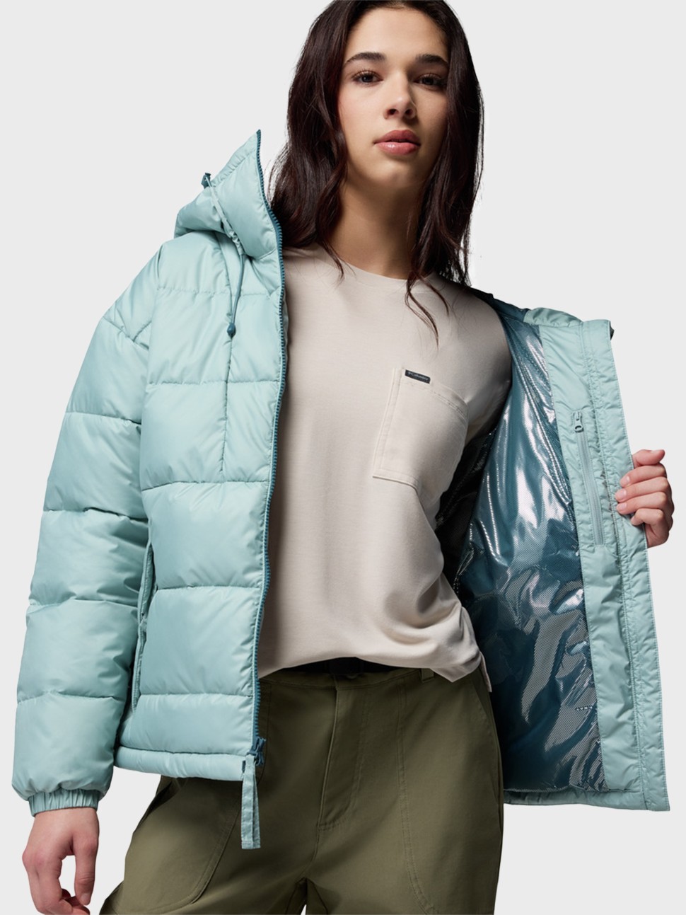 Куртка жіноча Columbia Pike Lake™ III Hooded Jacket бірюзова 2133561-461 — фото 6