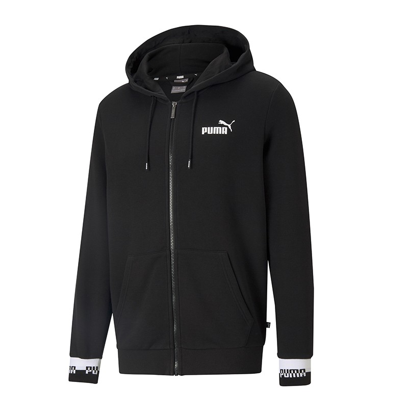 Толстовка мужская Puma Amplified Fz Hoodie черная 58578501 изображение 1