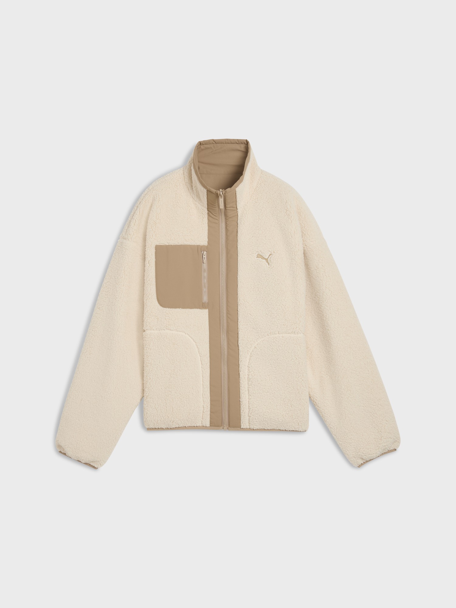 Куртка женская Puma Reversible Sherpa Jacket бежевая 68838687 изображение 5