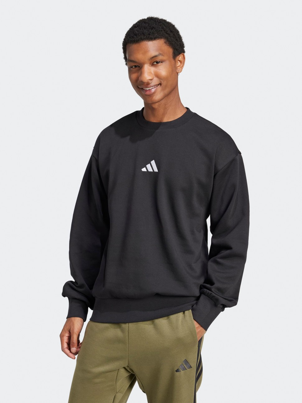Толстовка чоловіча Adidas M FEELCOZY SWT чорна JE3794 — фото 2