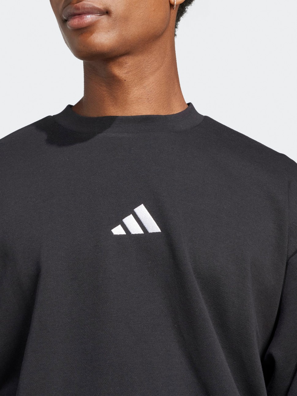 Толстовка чоловіча Adidas M FEELCOZY SWT чорна JE3794 — фото 5