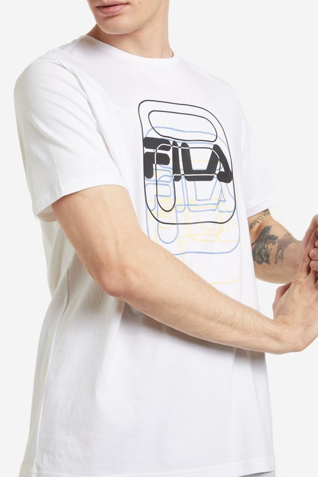 Футболка мужская FILA T-shirt белая 113359-00 изображение 2