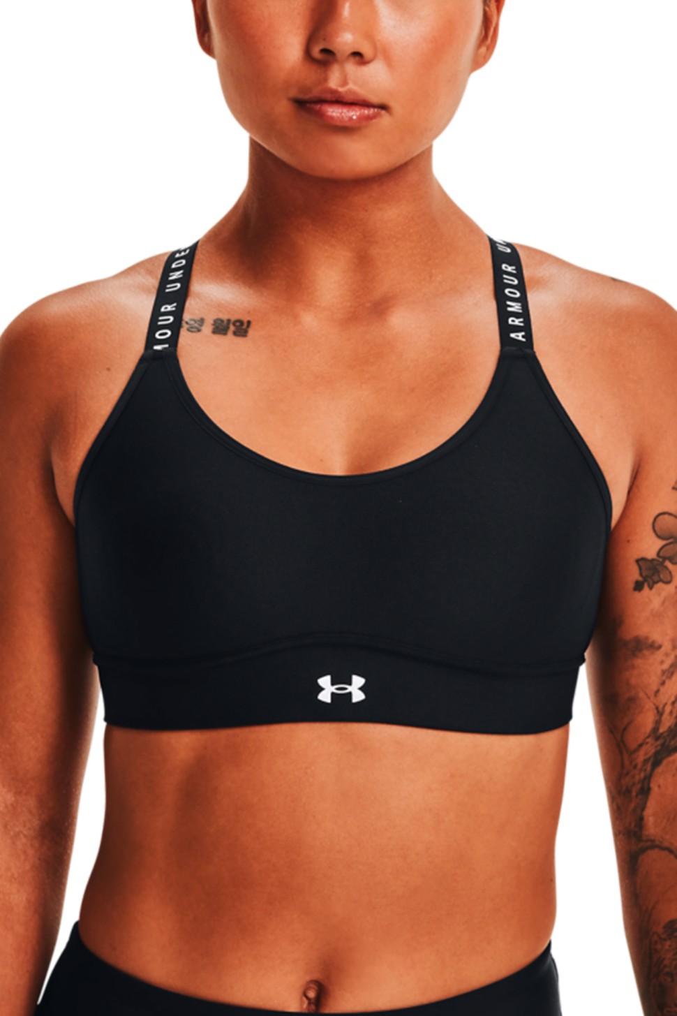 Бра жіноче Under Armour UA Infinity Mid Covered чорне 1363353-001 — фото 2