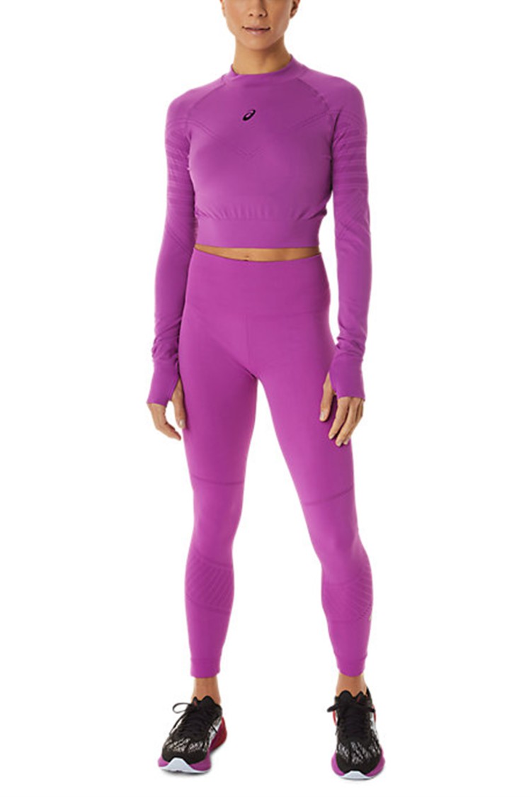 Футболка жіноча Asics Seamless Ls Crop Top фіолетова 2032C508-501 изображение 2