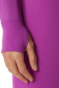Футболка жіноча Asics Seamless Ls Crop Top фіолетова 2032C508-501 изображение 6
